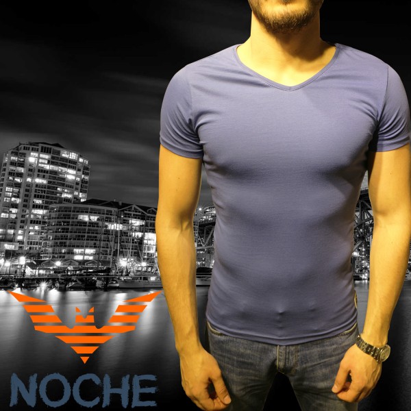 Basic T-shirt 318 Indigo Mavi
