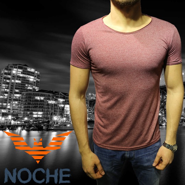 Bisiklet Yaka T-shirt 609 Bordo