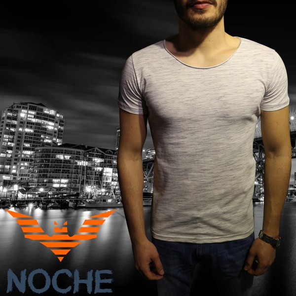 Bisiklet Yaka T-shirt 613 Beyaz
