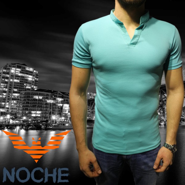 Hakim Yaka T-shirt 324 Mint Yeşil