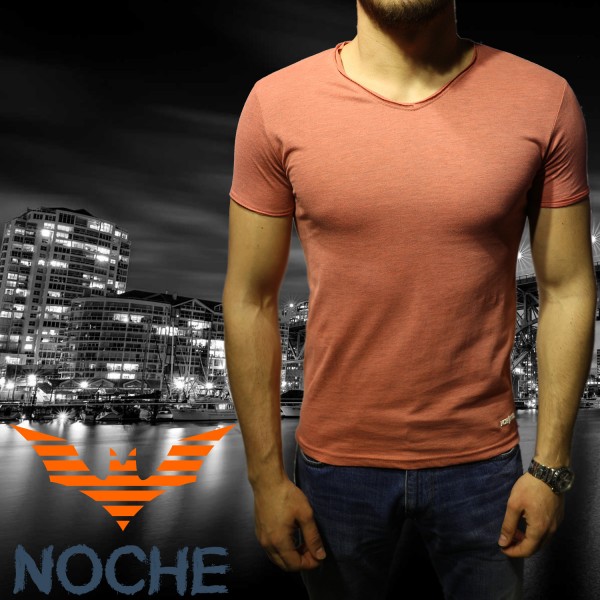 V Yaka T-shirt 340 Nar Çiçeği