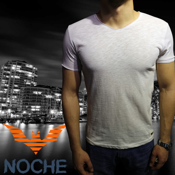 V Yaka T-shirt 357 Beyaz