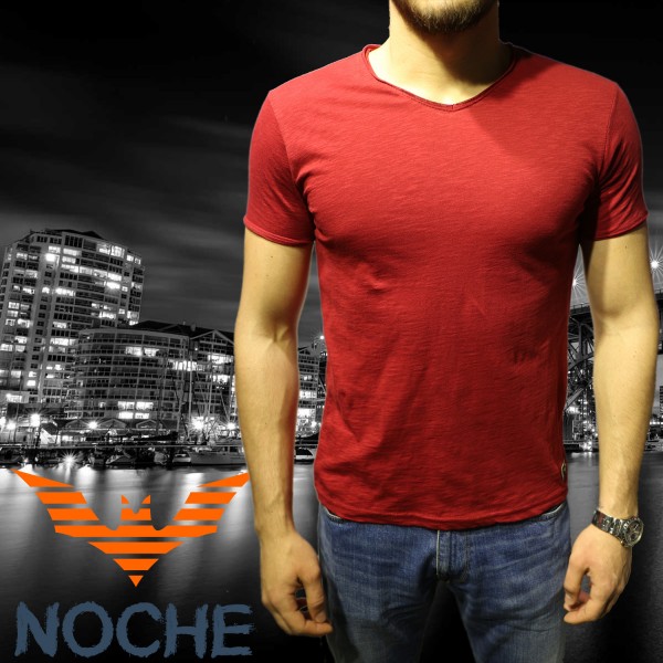 V Yaka T-shirt 357 Bordo