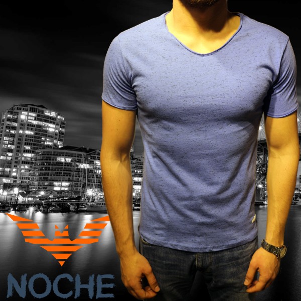 V Yaka T-shirt 603 Mavi