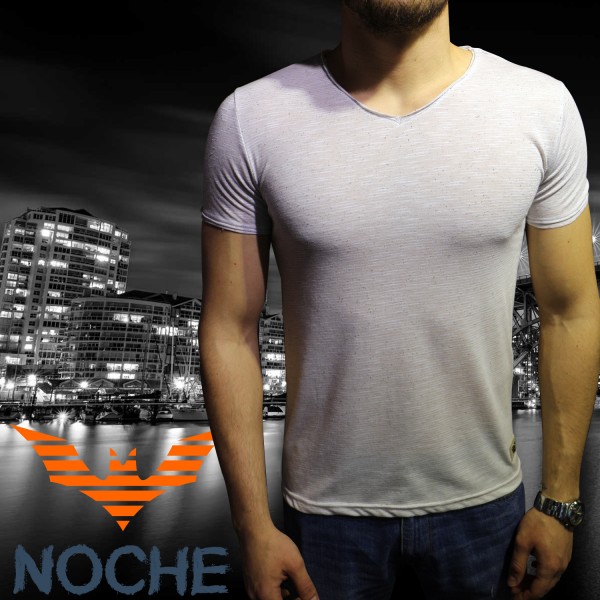 V Yaka T-shirt 606 Beyaz