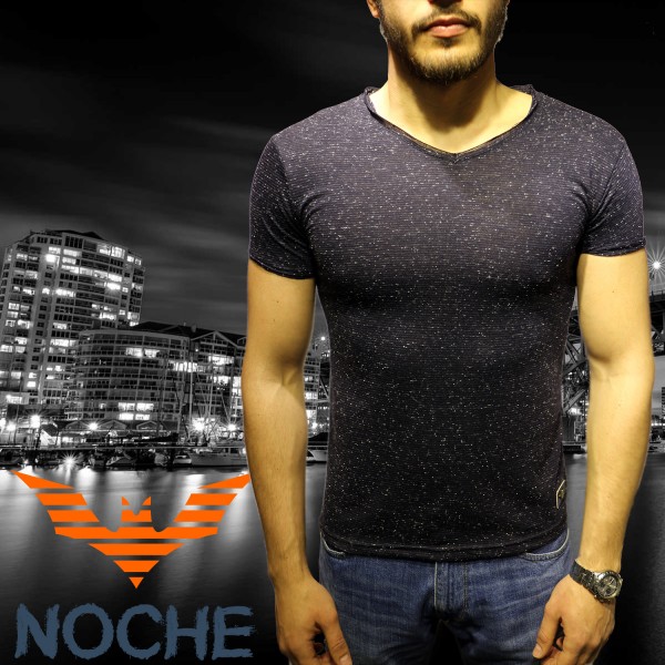 V Yaka T-shirt 606 Lacivert
