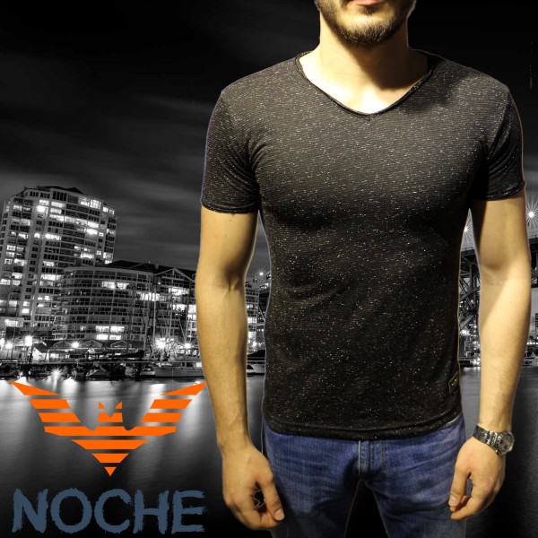 V Yaka T-shirt 606 Siyah