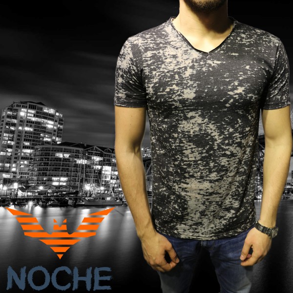 V Yaka T-shirt 615 Gri