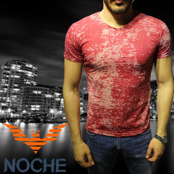 V Yaka T-shirt 615 Bordo